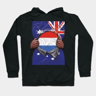 Netherlands Flag Australian Flag Ripped - Gift for Dutch From Netherlands Hoodie
